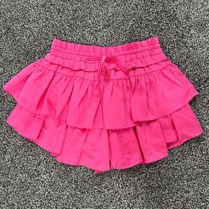 Pink skirt with built in shorts